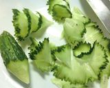 鮮やか緑色～胡瓜のふちどりリボン作り方9写真