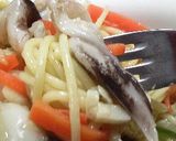 トリガイ(鳥貝)の春色パスタ作り方4写真