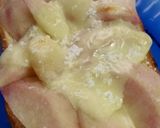 焼き桃チーズシュガートースト！作り方5写真