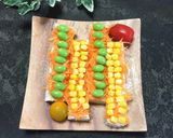 黄色と黒の スティックオープンサンド作り方6写真