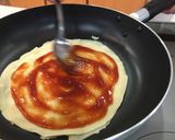 お好み焼きの生地とソースでピザ！作り方5写真