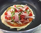 お好み焼きの生地とソースでピザ！作り方6写真
