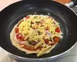 お好み焼きの生地とソースでピザ！作り方7写真