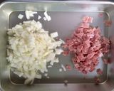 玉ねぎとベーコンの細巻き作り方1写真
