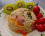 チキンクリームの炊き込みピラフ♫作り方10写真