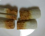 簡単☆ちくわで長芋とのり佃煮の大葉巻き作り方3写真