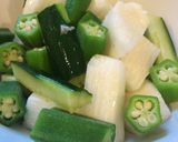 オクラと長芋のネバネバ梅肉合え作り方2写真