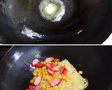コーンの塩焼きそば◀◀バター醤油仕立て作り方3写真