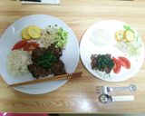ジンギスカン肉を丸めて→ワンプレート♪作り方7写真