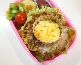 キャラ弁☆簡単‼そぼろで可愛いライオン作り方3写真