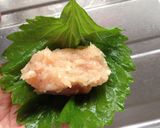 鶏ひき肉のしそ巻き作り方3写真