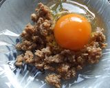 朝食にレンジで簡単！溶き卵と肉そぼろ♪作り方2写真