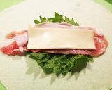 大葉と豚肉のミルフィーユ春巻♫作り方1写真