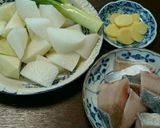 フライパンde簡単煮込み❤ぶり大根作り方1写真