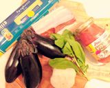 ナスとベーコンのトマトソースパスタ♡作り方1写真