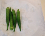 レンジで簡単副菜♪ オクラのおかか和え作り方1写真