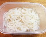 白滝で鮭明太クリームパスタ作り方2写真