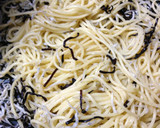 しらすと水菜のあっさり和風パスタ作り方4写真