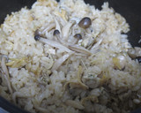 あさりとシメジの炊き込みご飯作り方6写真