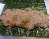 ハートがいっぱいの鶏の海苔巻き♡作り方2写真