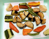 素揚げ野菜と鶏唐揚げのトマトソース添え作り方6写真