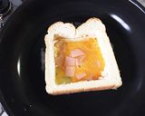 くりぬき食パンでハムチーズエッグトースト作り方4写真