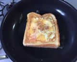 くりぬき食パンでハムチーズエッグトースト作り方7写真