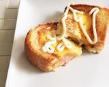 くりぬき食パンでハムチーズエッグトースト作り方9写真