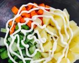 ブロッコリー茎活用☆三色コロコロサラダ♪作り方2写真