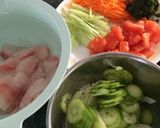 たっぷり野菜と白身魚の南蛮漬け作り方1写真