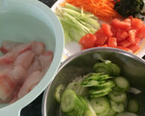 たっぷり野菜と白身魚の南蛮漬け作り方1写真