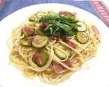 簡単！ズッキーニとベーコンの和風パスタ作り方8写真