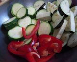 肉巻き高野豆腐と夏野菜のピリ辛甘酢炒め作り方7写真