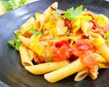 コリンキーと夏野菜のペンネアラビアータ作り方7写真