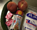 旬の桃ときゅうりのサラダ漬け作り方1写真
