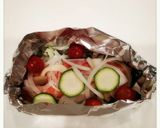 夏野菜たっぷり鮭の洋風ホイル包み焼き作り方2写真