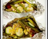 夏野菜たっぷり鮭の洋風ホイル包み焼き作り方3写真