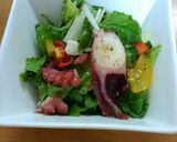 《節約チーズ》入り夏野菜お刺身サラダ作り方5写真