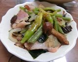 夏の山菜、冷凍キノコ等の美味しい油炒め作り方8写真