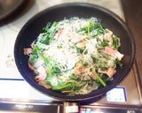 春菊としらたきのペペロンチーノ風作り方7写真