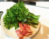 春菊としらたきのペペロンチーノ風作り方1写真