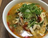 サラダチキン入り酸辣湯風スープ作り方8写真