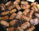 ナスの薄切り豚バラ巻き 照り焼き風作り方7写真