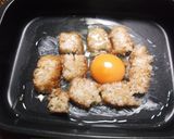 焼きおにぎりと卵のグリルプレート焼き作り方3写真
