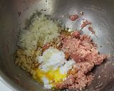 菊花蒸し(肉団子コーン蒸し)【学校給食】作り方3写真