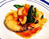 鮭のバター醤油焼き 野菜のせ作り方2写真