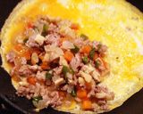 ゴロゴロ野菜と油揚げ入りオムレツ作り方3写真