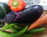 農園レシピ・夏野菜の天どん♪作り方1写真