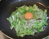 キャベツとベーコンの座布団の目玉焼き作り方6写真