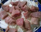 豚肉と玉ねぎのレンジ蒸し！ピリ辛ニラダレ作り方4写真